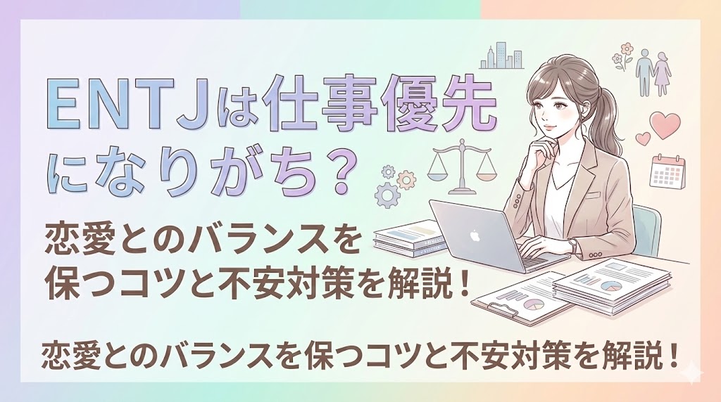 ENTJは仕事優先になりがち？恋愛とのバランスを保つコツと不安対策を解説！