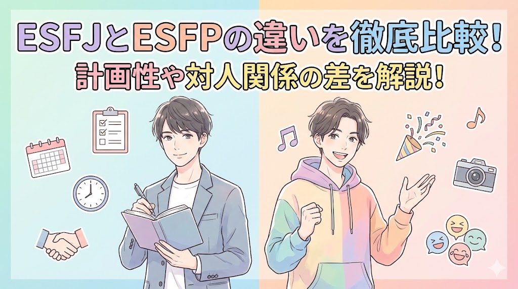 ESFJとESFPの違いを徹底比較！計画性や対人関係の差を解説！
