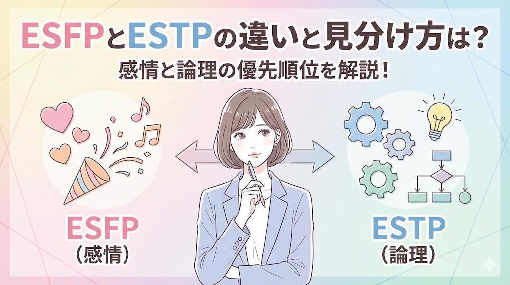 ESFPとESTPの違いと見分け方は？感情と論理の優先順位を解説！