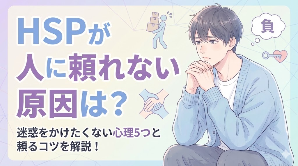 HSPが人に頼れない原因は？迷惑をかけたくない心理5つと頼るコツを解説！
