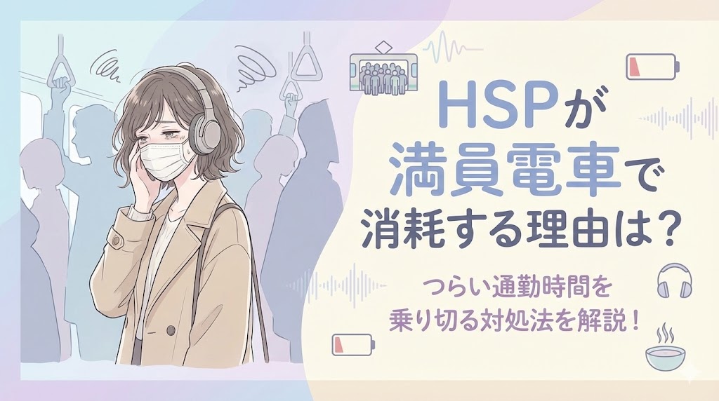 HSPが満員電車で消耗する理由は？つらい通勤時間を乗り切る対処法を解説！