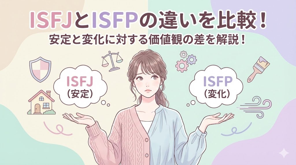 ISFJとISFPの違いを比較！安定と変化に対する価値観の差を解説！